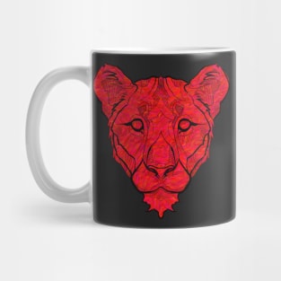 Lioness Queen Red Mug